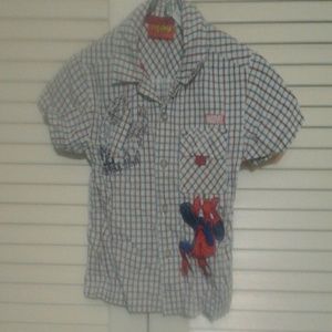Marvel Spiderman Button Down Short Sleeve 3T